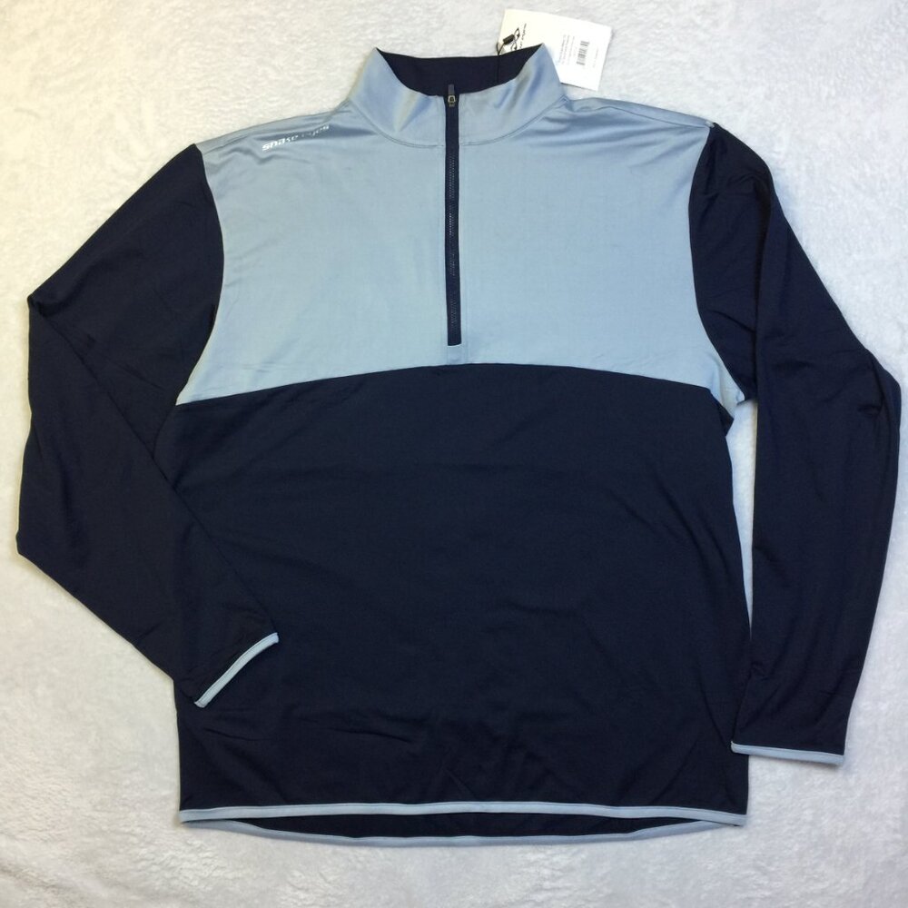 New! Snake Eyes Golf Sweatshirt Mens XL Navy Vtg Blue 1/2 Zip Mock Neck Pullover